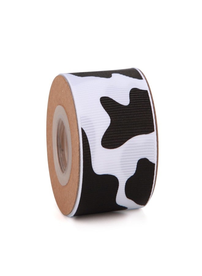 Meseey 4 Rolls Total 20 Yards Cow Ribbon Cow Print Grosgrain Ribbon Animal Print Ribbons for DIY Crafts Gift Wrapping Wedding Party Christmas Decoration (4 Size Mix, Cow) - Image 5